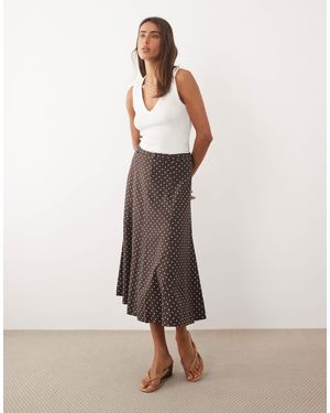 Mango Romeo Linen Mix Maxi Skirt - Natural