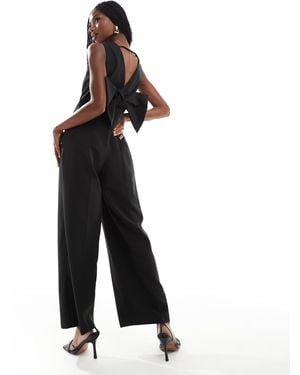 River Island Bow Back Jumpsuit - White