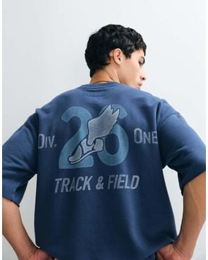 Hollister Sport Back Graphic Oversized T-shirt - Blue