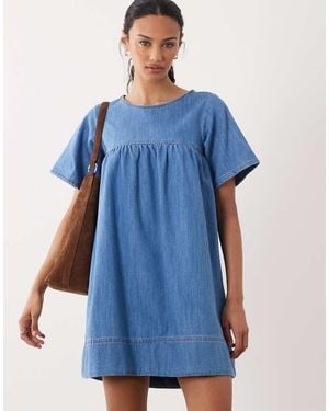 ASOS Babydoll Mini Dress - Blue