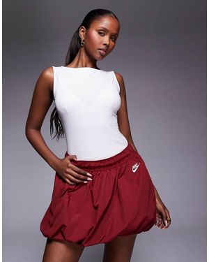 Nike Falda Roja Abullonada De -Rojo