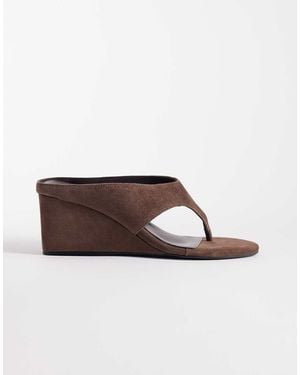 Tony Bianco Swift Heeled Wedge Sandals - Brown