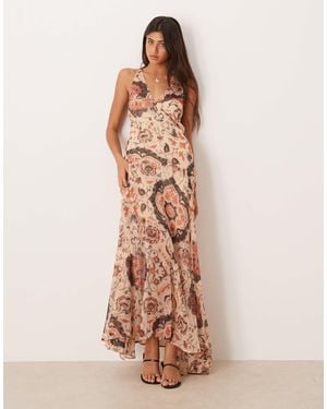 ASOS Cami Chiffon Maxi Dress - Pink