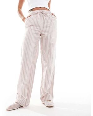 Superdry Cotton Stripe Elasticated Trousers - Pink