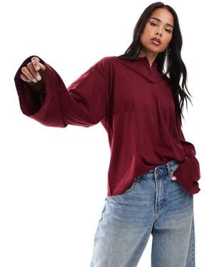 JJXX Long Sleeve Polo - Red
