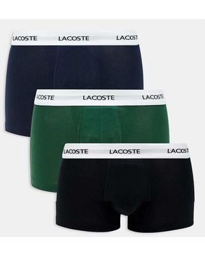 Lacoste Pack De 3 Calzoncillos De Varios Colores De - Verde