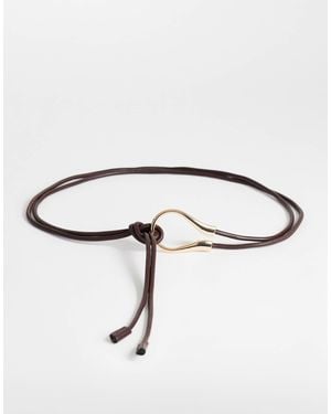 TOPSHOP Annie gürtel mit metall-details - Natur