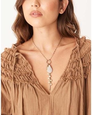 ASOS Necklace With Multi-charm Drops - Brown