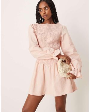ASOS Vestito Corto Arricciato - Rosa