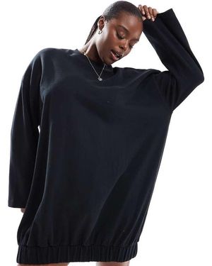 ASOS Asos Design Curve Cocoon Sleeve Mini Sweat Dress - Blue