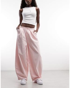 Collusion Plissierte xl-ballonjeans mit bunddetail - Pink