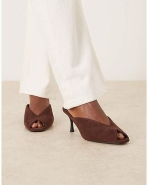Raid Sonika Kitten Heel Mules - Natural