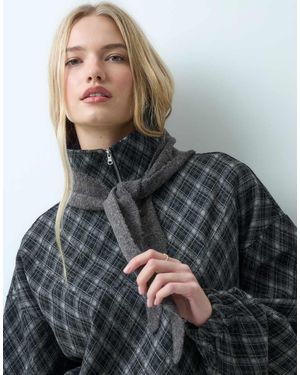 Vila Knitted Triangle Neck Scarf - Grey