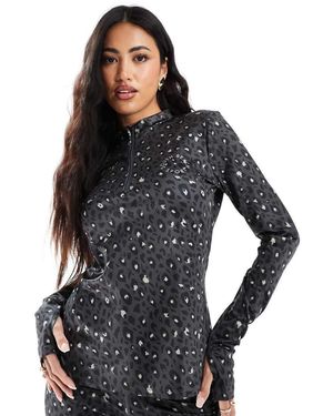 South Beach Half Zip Long Sleeve Base Layer - Black