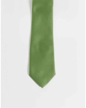 ASOS Textured Satin Tie - Green