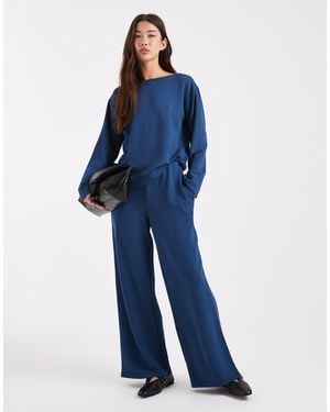 Vero Moda Soft Wide Leg jogger Co-ord - Blue