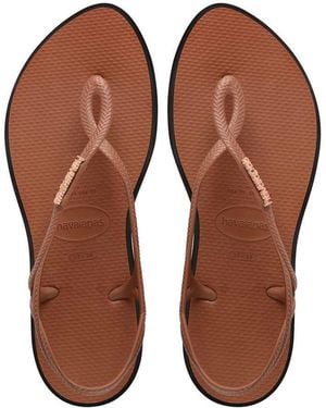 Havaianas Luna Point Flip Flops - Brown