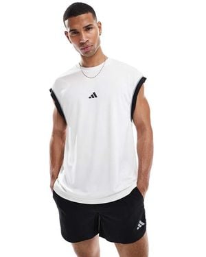 adidas Originals Adidas Basketball All-World Sleeveless Tank Top - White