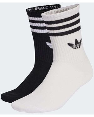 adidas Originals Set Van 10 Paar Sokken Met 3-Stripes - Zwart