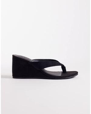 SEQWL Wide Fit Ines Thong Wedge Sandals - Multicolor