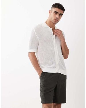 SELECTED Linen Blend Shorts - White