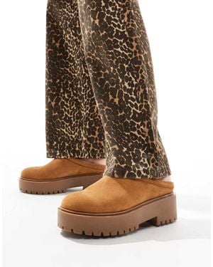 OFF THE HOOK 'Hadley' Slip-On Loafer With Fur Leather Shoes - Blue