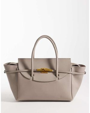 ASOS Belted Hardware Grab Handle Tote - Red