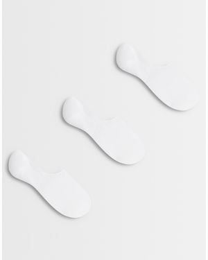 SELECTED 3 Pack Of Invisible Socks - White