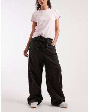 ASOS baggy Pants With Tie Detail - White