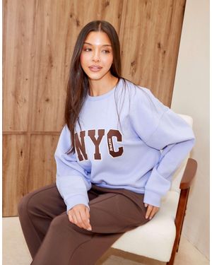 Brave Soul Sweatshirt mit rundhalsausschnitt und slogan - Weiß