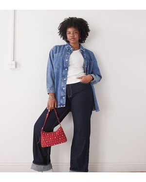 Noisy May Oversize Denim Shirt - Blue