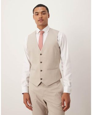 ASOS Skinny Suit Waistcoat - Natural