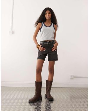 Wrangler Cowboy Denim Shorts - Natural