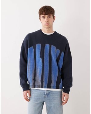 Weekday – oversize-strickpullover - Blau