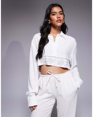 The Couture Club Cropped Shirt - Grey