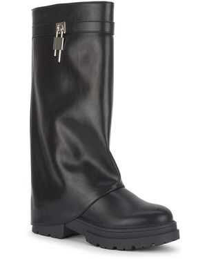 SEQWL Mid Calf Boots Comfortable Casual Mesh Lined Slip On Shoes - Black