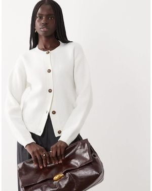 JJ Rebel Long Sleeved Knitted Cardigan - White