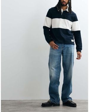 Wrangler Losse Rechte Denim Jeans - Blauw