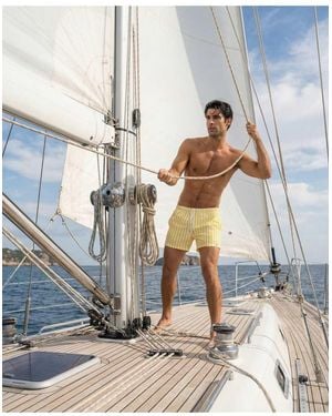 Apreslife Stripe Swim Shorts - Natural