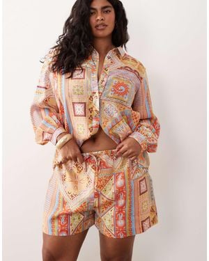 Never Fully Dressed Satin Shorts - Multicolor