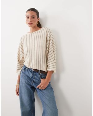 ASOS Gestrickter pullover mit vertikalen streifen - Blau