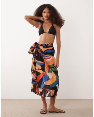 Never Fully Dressed Beach Sarong Skirt - White
