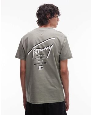 Tommy Hilfiger Regular Back Print Signature T-shirt - Gray