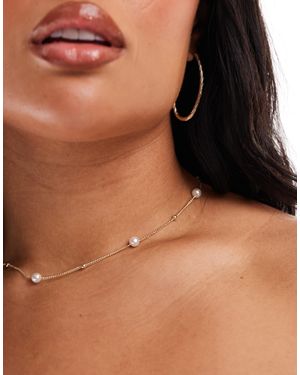 Pieces Plus Pieces curve – halskette - Braun