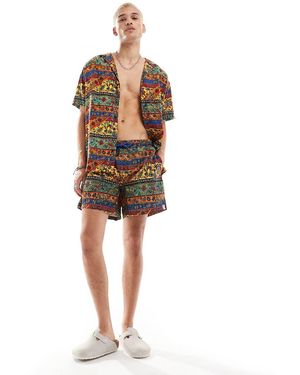 Hunky Trunks Pantaloncini Da Bagno Con Stampa Cachemire - Neutro