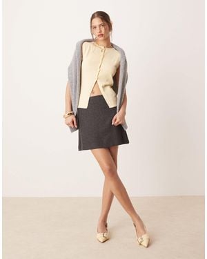 Aware Tailored Mini Skirt - Natural