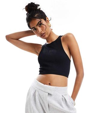 HERA Ribbed Base Racer Crop Top - Blue
