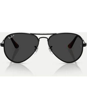 Ray-Ban Aviator Max Pilot Polarised Sunglasses With Lens - Black
