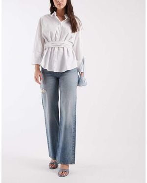 Tommy Hilfiger Mia Mid Rise Relaxed Straight Fit Jeans - Blue