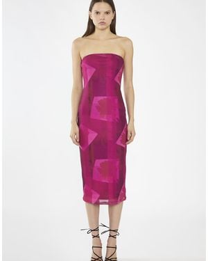 Glamorous Bandeau Midi Dress - Pink